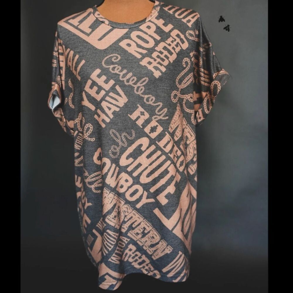 2 Fly Co. (Crazy Train)  NWT Boutique Western Lingo Yeehaw Knit Top XL